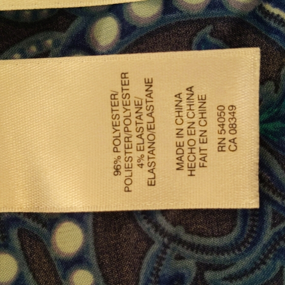 Jones NY Signature Stretch Floral Open Sleeve Oversized Top M Blue Purple - Picture 3 of 14